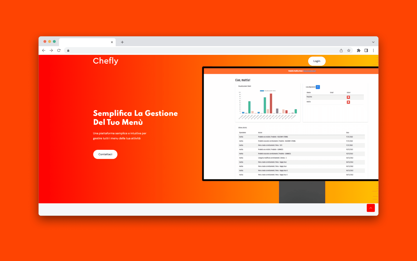 Chefly - Piattaforma SaaS Menu Digitali per Ristoranti