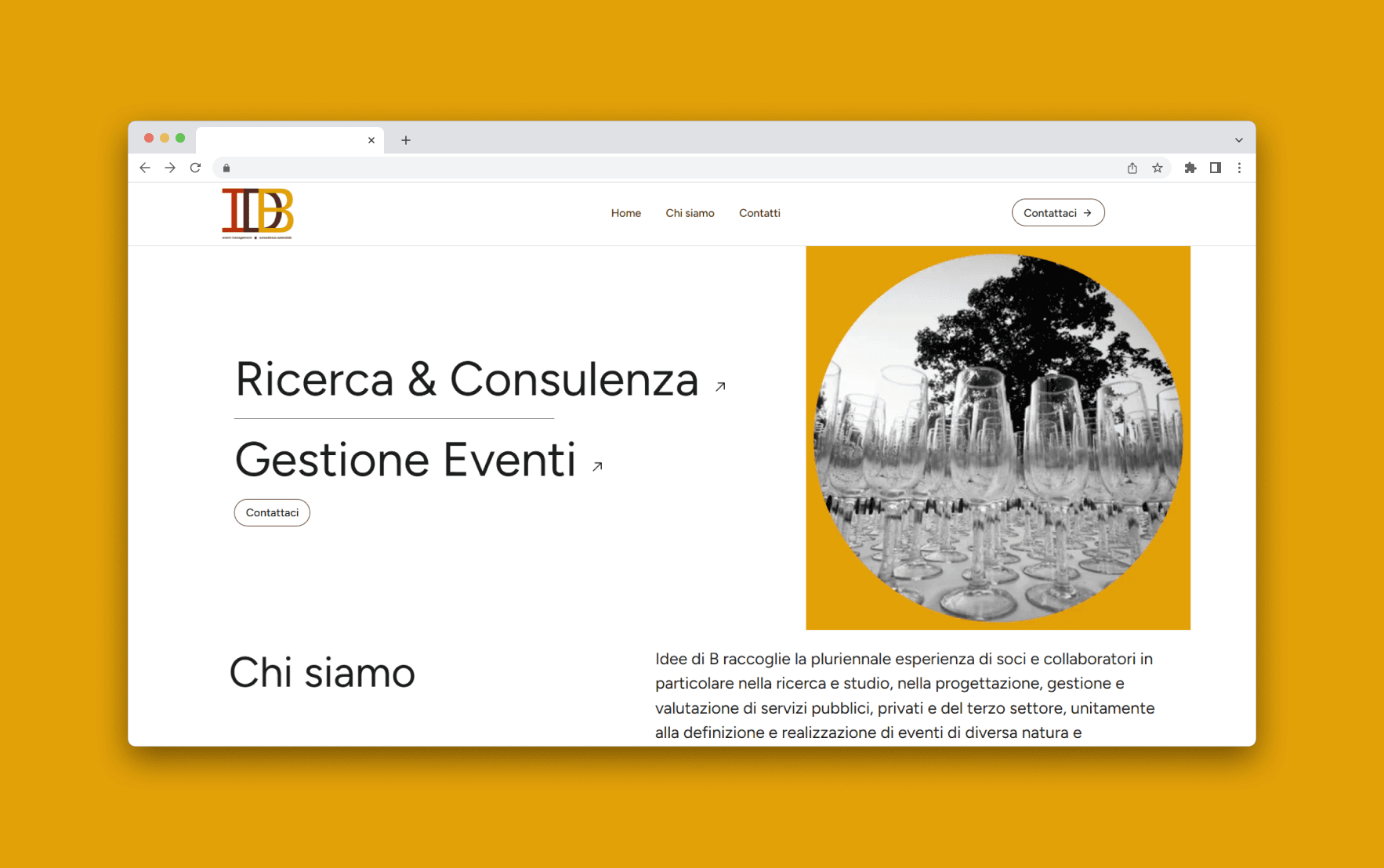 Idee di B - Sito Corporate Consulenza ed Eventi